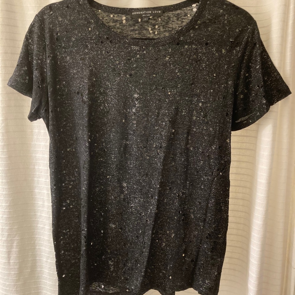 Generation Love Black & Silver T-Shirt - Small